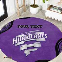 Custom Hobart Hurricanes Round Carpet Indigenous Art Grunge Style
