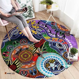 Custom NAIDOC Week 2024 Fremantle Dockers Freo Round Carpet Australia Aboriginal Dot Painting