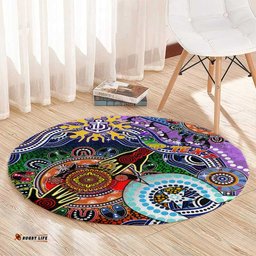 Custom NAIDOC Week 2024 Fremantle Dockers Freo Round Carpet Australia Aboriginal Dot Painting