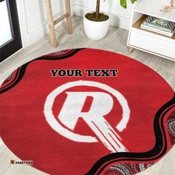 Custom Melbourne Renegades Round Carpet Indigenous Art Grunge Style