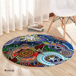 Personalised Bulldogs NAIDOC Week 2024 Round Carpet Australia Aboriginal Dot Painting