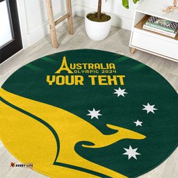 Personalised Australia Go Paris 2024 Round Carpet National Color Ver2