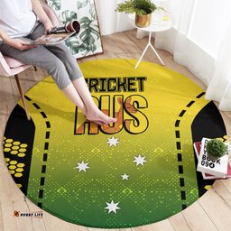 Custom Australia Cricket Round Carpet Kangaroo Champions 2023 Go Aussies