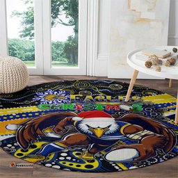 Merry Christmas AFL Eagles Round Carpet Aboriginal Santa Football Mascot