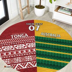 Australia Tonga Rugby Custom Round Carpet Minimalist Dynamic