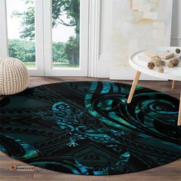 New Zealand Skink Round Carpet Aotearoa Maori Mix Paua Shell
