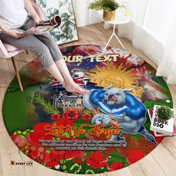 Personalised Australia Rugby Raiders ANZAC Round Carpet Canberra Scratch Style