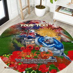 Personalised Australia Rugby Raiders ANZAC Round Carpet Canberra Scratch Style
