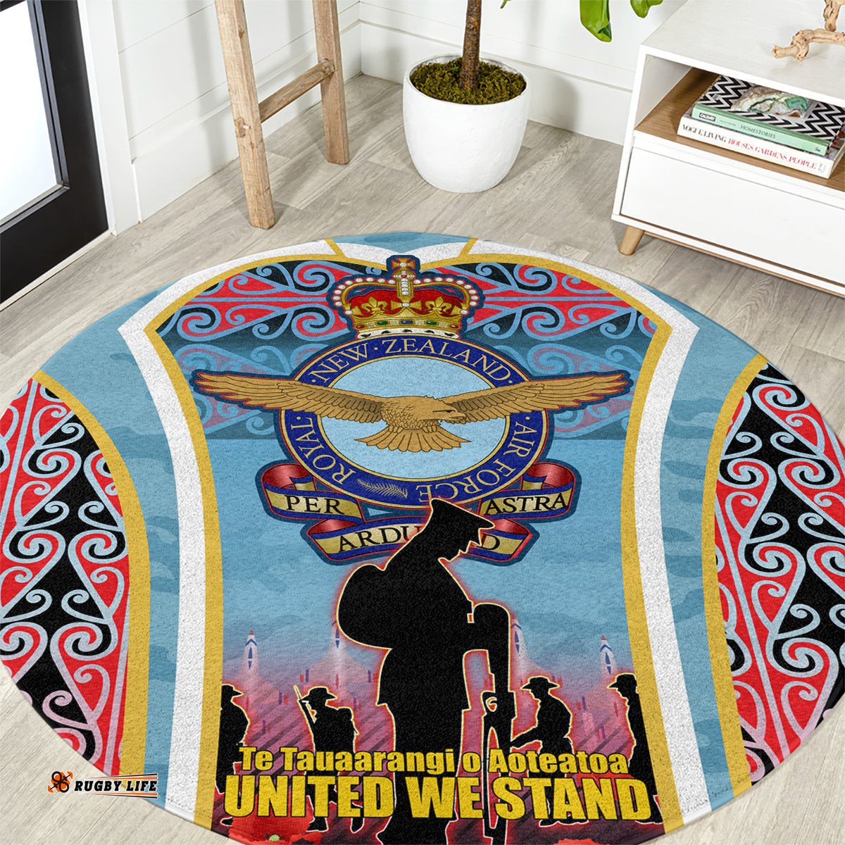 Royal New Zealand Air Force ANZAC Day Round Carpet Te Tauaarangi o Aotearoa LT03