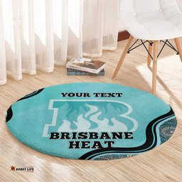 Custom Brisbane Heat Round Carpet Indigenous Art Grunge Style