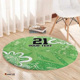 Australian Stars Cricket Custom Round Carpet Minimalism Aboriginal