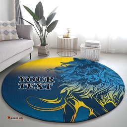 Custom Sri Lanka Cricket Round Carpet With Simple Lions Version