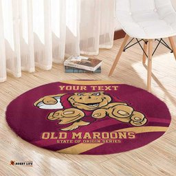 Custom QLD Maroons Cane Toad Round Carpet Queensland Origin No1