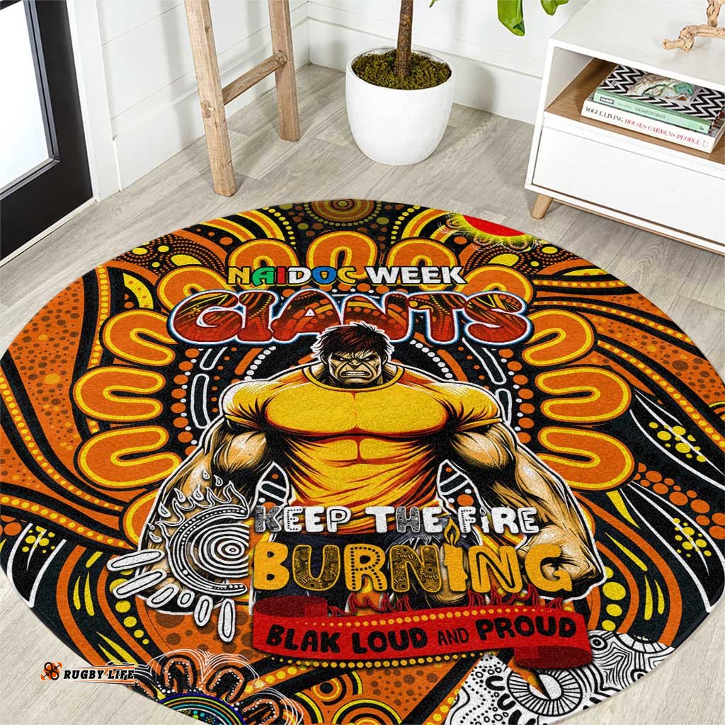GWS Giants NAIDOC Week 2024 Round Carpet Mascot Football DT02