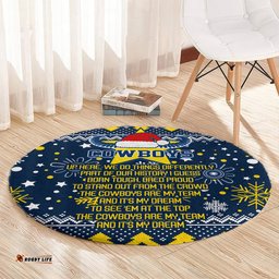 Cowboys Rugby Round Carpet Born Tough Bred Proud Christmas Vibe 2023