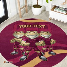 Custom QLD Maroons Cane Toad Round Carpet Queensland Origin No3