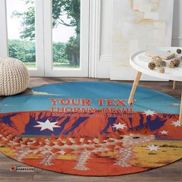 Personalised Australia Thorny Devil Round Carpet Nature's Armored Knights Aussie Uluru