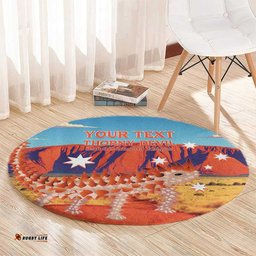 Personalised Australia Thorny Devil Round Carpet Nature's Armored Knights Aussie Uluru