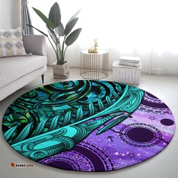 New Zealand Paua Shell With Australia Opal Unique Combine Round Carpet