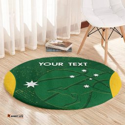 Custom Australia Basketball Round Carpet Go Champions Aussie Boomers National Color