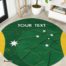 Custom Australia Basketball Round Carpet Go Champions Aussie Boomers National Color