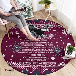 Sea Eagles Rugby Round Carpet Manly Boys Victory 2023 Christmas Vibe