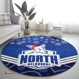 North Melbourne Football Christmas Round Carpet Merry Xmas 2023 Mix Aboriginal Art