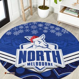 North Melbourne Football Christmas Round Carpet Merry Xmas 2023 Mix Aboriginal Art
