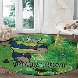 Personalised Raiders NAIDOC Week 2024 Round Carpet Aboriginal Fire Burning Sparks