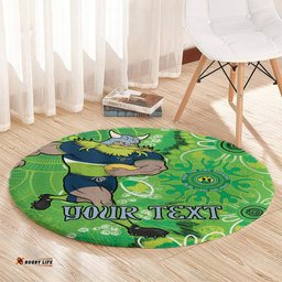 Personalised Raiders NAIDOC Week 2024 Round Carpet Aboriginal Fire Burning Sparks