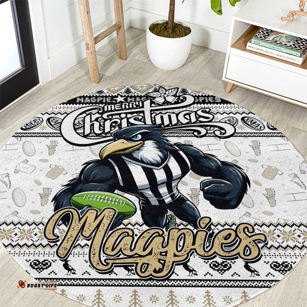 Magpies Football Xmas Round Carpet Australia AFL Mascot