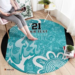 Brisbane Heat Custom Round Carpet Minimalism Aboriginal