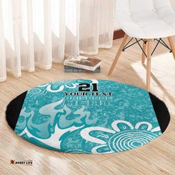 Brisbane Heat Custom Round Carpet Minimalism Aboriginal