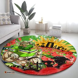 Personalised Mascot Raiders ANZAC Round Carpet Lest We Forget DT02