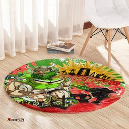 Personalised Mascot Raiders ANZAC Round Carpet Lest We Forget DT02
