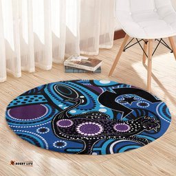 Emu NAIDOC 2024 Round Carpet Aboriginal Art Style