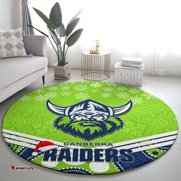 Raiders Rugby Christmas Round Carpet Merry Xmas 2023 Mix Aboriginal Art
