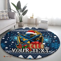 Custom Titans Rugby Round Carpet Chirstmas Vibe 2023