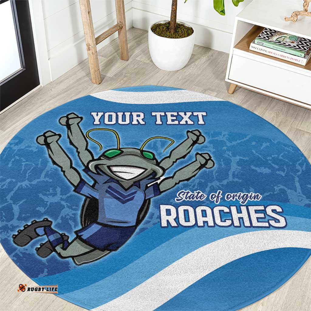 Custom NSW Cockroaches Blues Round Carpet New South Wales Origin No2