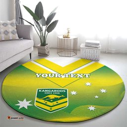 Custom Australia Rugby Round Carpet 2024 Kangaroos Gradient Sporty Style