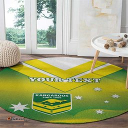 Custom Australia Rugby Round Carpet 2024 Kangaroos Gradient Sporty Style