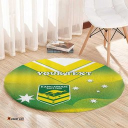 Custom Australia Rugby Round Carpet 2024 Kangaroos Gradient Sporty Style