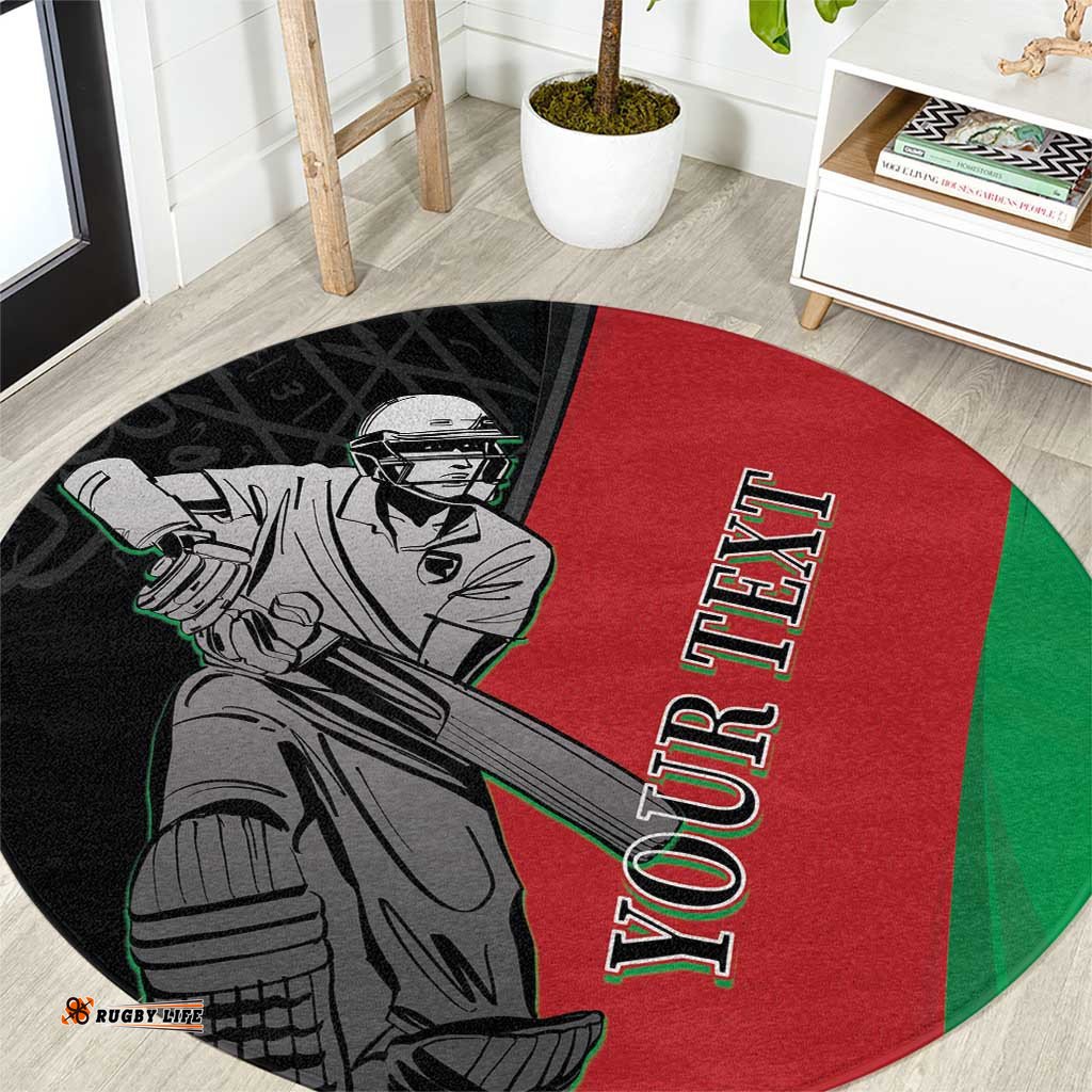 Custom Afghanistan Cricket Round Carpet Sporty Version