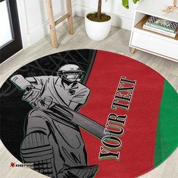 Custom Afghanistan Cricket Round Carpet Sporty Version