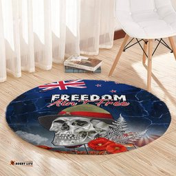 New Zealand ANZAC Day Round Carpet Freedom Ain't Free