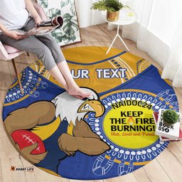 Custom AFL Eagles NAIDOC Week Round Carpet Keep The Fire Burning Indigenous Art