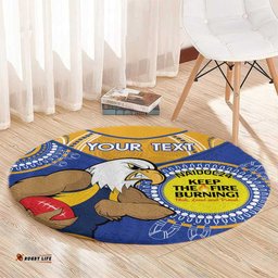 Custom AFL Eagles NAIDOC Week Round Carpet Keep The Fire Burning Indigenous Art
