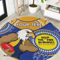 Custom AFL Eagles NAIDOC Week Round Carpet Keep The Fire Burning Indigenous Art