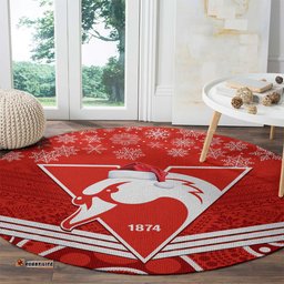 Swans Football Christmas Round Carpet Merry Xmas 2023 Mix Aboriginal Art