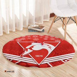 Swans Football Christmas Round Carpet Merry Xmas 2023 Mix Aboriginal Art